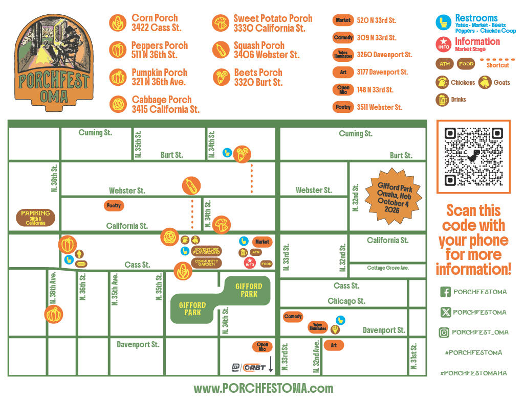 Porchfest 2026 map